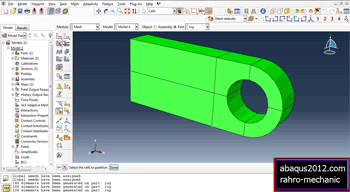 آموزش شبیه سازی فشار روی نیمه استوانه ای پایین اتصال یکسر گیردار در نرم افزار اباکوس